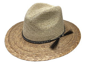 Magdalena Ladies Palm Leaf Fedora with Braided Band - Ladies Summer Clearance